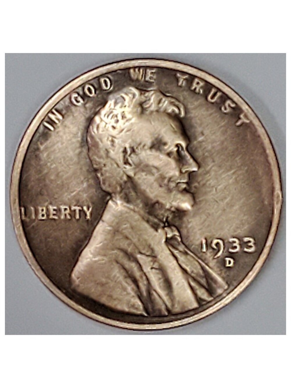 1933-D 1¢ LINCOLN WHEAT CENT COIN, EXTREMELY RARE, LOW-MINTAGE PENNY!